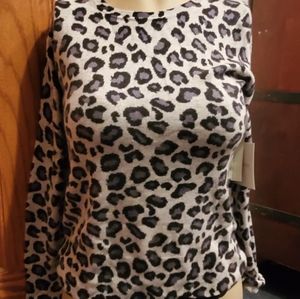 New Cashmere sweater leopard print